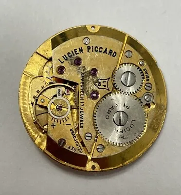 Vintage Mens Lucien Piccard Watch Movement - LP 42 - 17 Jewels FOR PARTS REPAIR • $17.49
