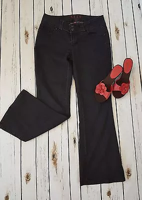 Women's Elle New York Black Denim Jeans Size 6r Bootcut • $17