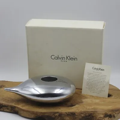 Calvin Klein Teardrop Votive/tealight Candle Holder/Silver Tone/In Original Box • £14.25
