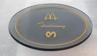 Vintage McDONALD'S 10th Anniversary Smoked Glass Tray 8 1/4  X 6 1/2  • $39