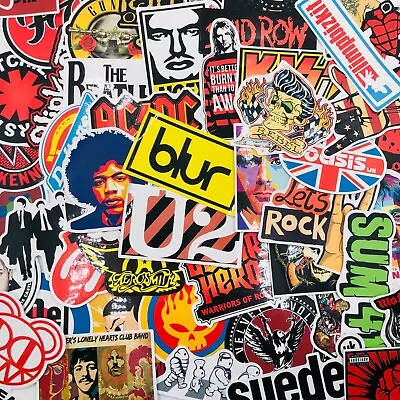 50 Rock Band Stickers Punk Music Heavy Metal Bands Decal Sticker Lot Classic • $6.95