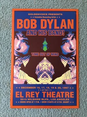 $7 • Buy Bob Dylan Original Concert Poster El Rey Theatre 1997 Los Angeles