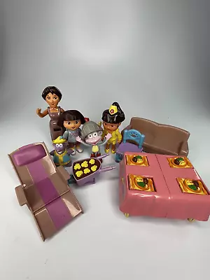 Dora The Explorer Talking Doll House Furniture Figures Dolls Bedroom Kitchen. • $10