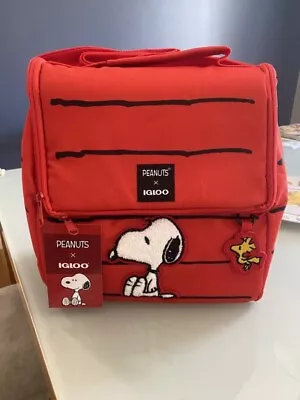 IGLOO X Peanuts EXCLUSIVE Snoopy Dog House Insulated RED Lunch Bag FREE SHIP • £56.95