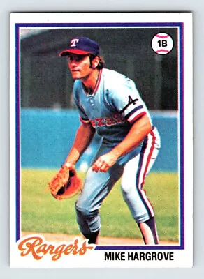 MIKE HARGROVE Texas Rangers 1978 Topps Baseball Card B193 • $1