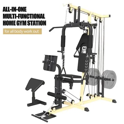 Home Gym Workout StationAdjustable Plate Loaded Strength Training Machine • $609.99