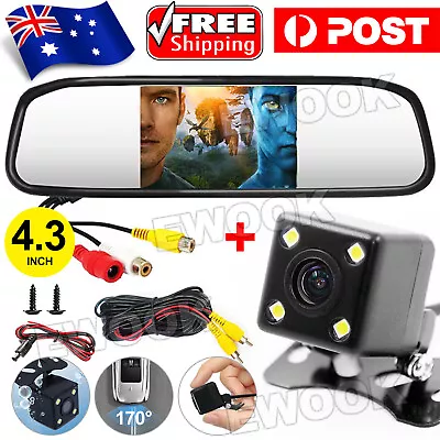 Reverse Camera 4.3in Reversing Camera Rear View Cam Kit Waterproof HD Camera • $25.95