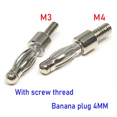 Banana Plug With 4mm Thread Bolt Fitted M4 M3 Panel Installation Screw Connector • $1.39