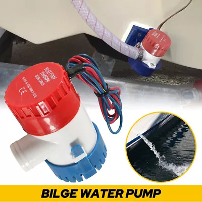 1100GPH 12V Electric Marine Submersible Bilge Sump Water Pump For Boat 3/4  Hose • $14.91