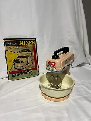 (DOES WORK) Vintage 1953  Mixee Mixer Tin Toy Manufactured In Japan • $105