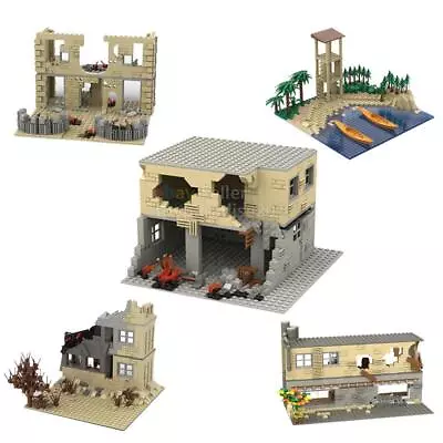 MOC Military Base Fortress Battle View Tower House Weapon Building Blocks Set • $15.19