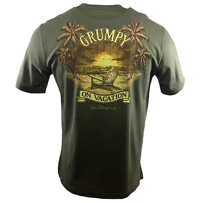 $18.99 • Buy Disney Men's T-Shirt Grumpy On Vacation WALT DISNEY WORLD Snow White - Relax Fun