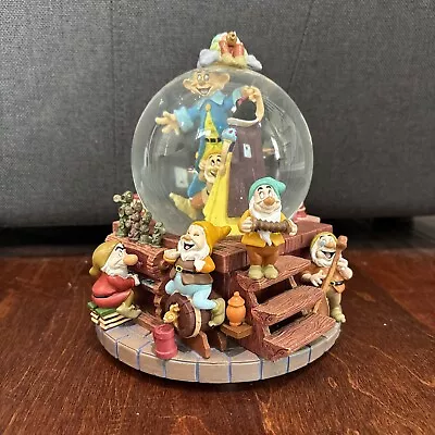 Disney Snow White &Seven Dwarfs Musical Snow Globe I Whistle A Happy Tune” *READ • $25
