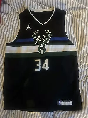 Men’s NBA Swingman Giannis Air Jordan Jersey Size 48/L Milwaukee Bucks • $28.95