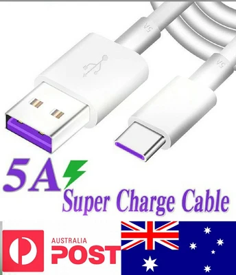 $5.99 • Buy 5A Super Fast Charge Type C Cable  With DATA For Huawei Sumsung Google Xiaomi