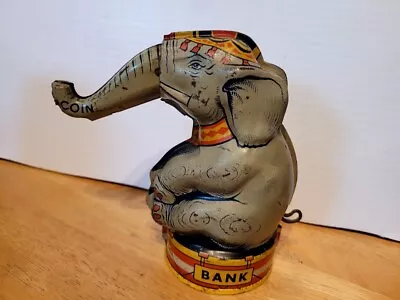 Nice Vintage J. Chein  1950's  Tin Litho Mechanical The Elephant  Bank • $44.95