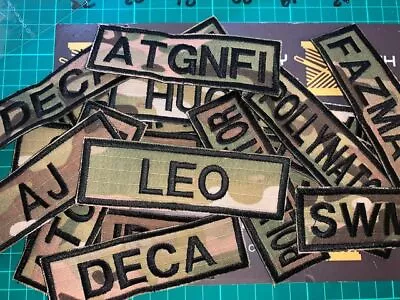 £6.59 • Buy Custom Army MTP Multicam Camouflage Morale Patch Hook Backing Name Tape 
