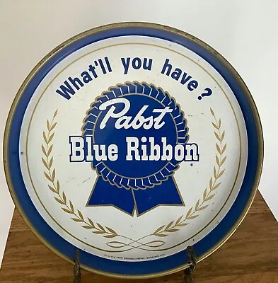 Vtg. Pabst Blue Ribbon What'll You Have? Beer Advertising Bar Serving Tray 12  • $34.95