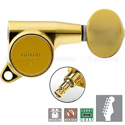 NEW Gotoh SG381-05 MG Magnum Locking 6 In Line OVAL Buttons Right Handed - GOLD • $59.95