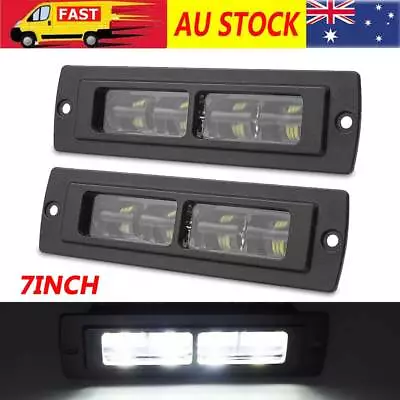 2x 7inch Flush Mount LED Work Light Bar Driving Beam Reverse Fog Lights Pods SUV • $47.40