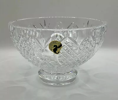 Waterford Crystal Wedding Heirloom Collection Footed 6   Bowl Hearts Pineapple • $69.95