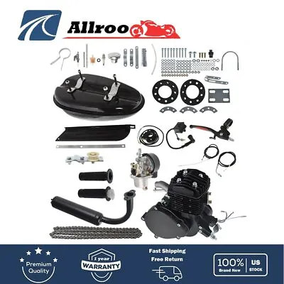 80cc Bike Bicycle Motorized 2 Stroke Petrol Gas Motor Engine Kit Set • $86.42