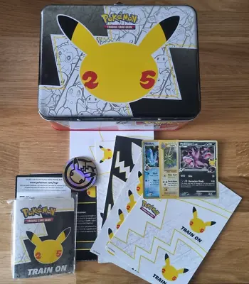 £9.45 • Buy Pokemon TCG Celebrations - Collectors Chest Tin 25th Anniversary - No Boosters