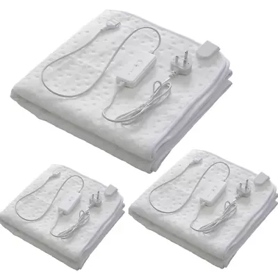 Electric Blanket Single Double King Heated Bed Under Warmer Blanket Washable • £18.95