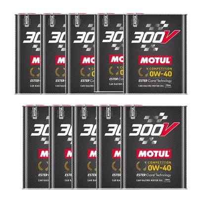 Motul 300V Competition 0W40 100% Synthetic Engine Racing Oil 110857 2L 10 Pack • $319.05