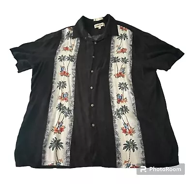 Campa Moda Cuban Mens Shirt Big And Tall 2X Floral Hawaiian Aloha Island • $11.99