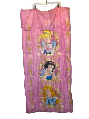 Vintage Disney Princess Sleeping Bag Snow White Cinderella And Sleeping Beauty • $35