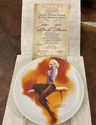 Marilyn Monroe “My Heart Belongs To Daddy” Collector Plate 1992 Delphi #16175A • $4.99