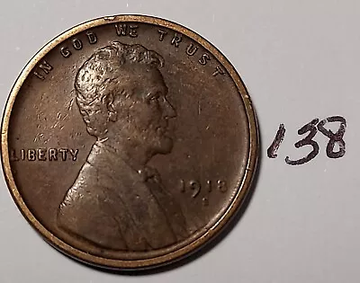 1918-S Lincoln Wheat Cent    #138 • $7.50