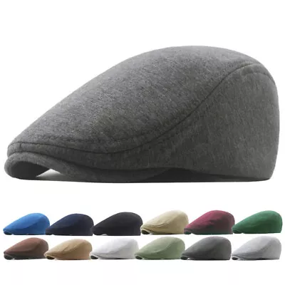 £5.84 • Buy Flat Cap Mens Fully Lined Newsboy Cabbie Gatsby Driving Golf Baker Boy Beret Hat