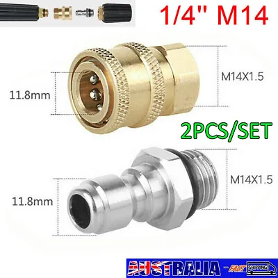 1/4  Inch Quick Connect Fitting Pressure Washer Coupling Connector Adapter Set • $11.99