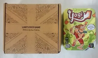 2 X Games  Liar's Dice Game  By Jaques (6 Cups + 30 Dice) &  Yogi  Twisted Poses • £19.99