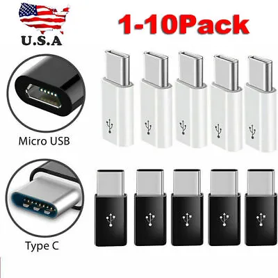 Micro USB Female To Type C Male Adapter Converter Micro-B To USB-C Connector LOT • $8.95