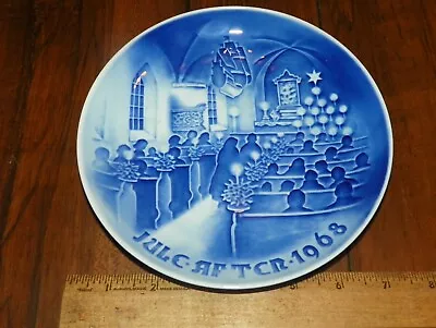 1968 B&G BING & GRONDAHL Porcelain Plate CHRISTMAS IN CHURCH - Made In Denmark • $15.99