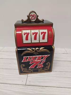 Vintage Fitz And Floyd Game Night Lucky 7s Slot Machine Cookie Jar 9  • $39.95
