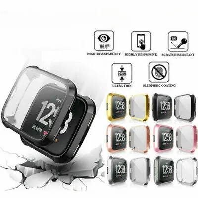 For Fitbit Versa 1/2/Lite/3/4 Watch Full Cover Screen Protector TPU Case Bumper • $10.99