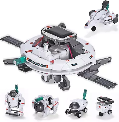 AESGOGO STEM Projects For Kids Ages 8-12 Solar Robot Toys 6-in-1 White  • $35.77