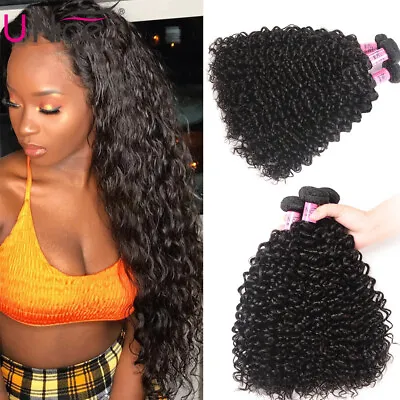 UNice Malaysian Curly 1-3 Bundles Virgin Human Hair Wefts Hair Extensions 8 -26  • $34.02