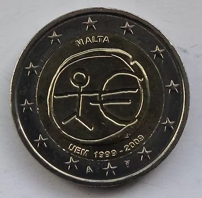 MALTA - 2 € Common Commemorative Euro Coin  2009 EMU Uncirculated Coin • $7.99