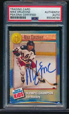 1992 SI For Kids #10 MIKE ERUZIONE Signed Auto Autograph PSA/DNA Olympic Gold • $50