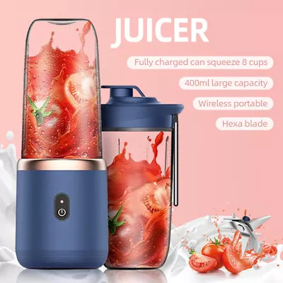 Mini Portable USB Rechargeable Juicer Cup Electric Mixer Blender Smoothie Maker • $17.96