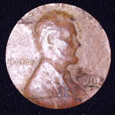 1968 D Penny Planchet Error Very Thin Compared To Normal Penny FREE SHIPPING!!! • $10.50