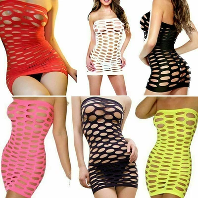 £3.99 • Buy Sexy Mesh Big Fishnet Dress Body Stocking Bodysuit Nightwear Lingerie Sleepwear