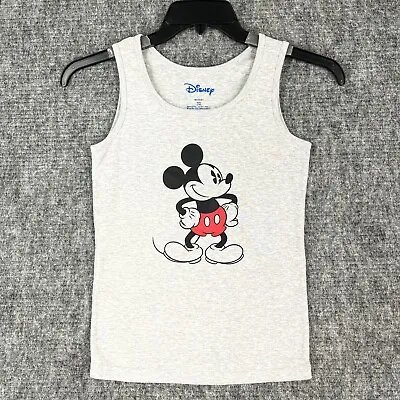 Mickey Mouse Tank Top Youth Medium Gray Disney • $10.87