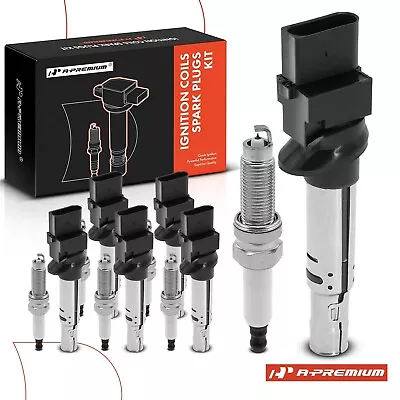 6x Ignition Coil & IRIDIUM Spark Plug Kit For Volkswagen Passat Atlas Audi Q7 • $121.47