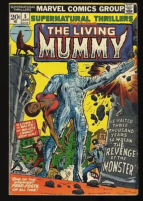 Supernatural Thrillers #5 VG+ 4.5 1st Appearance Living Mummy! Marvel 1973 • $40